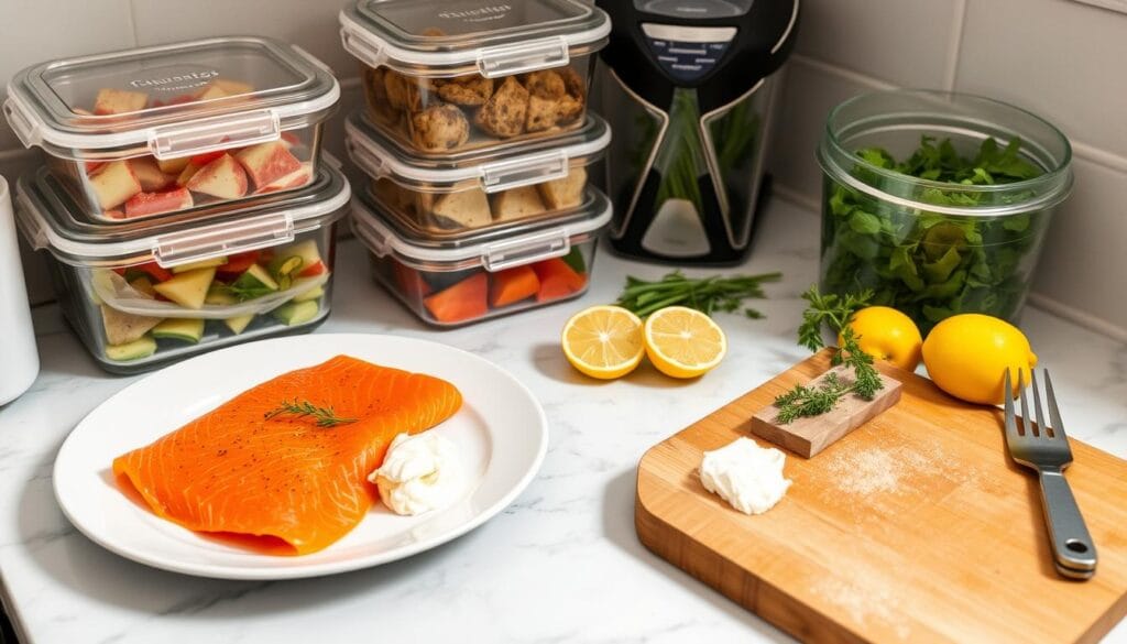 Cream cheese salmon storage