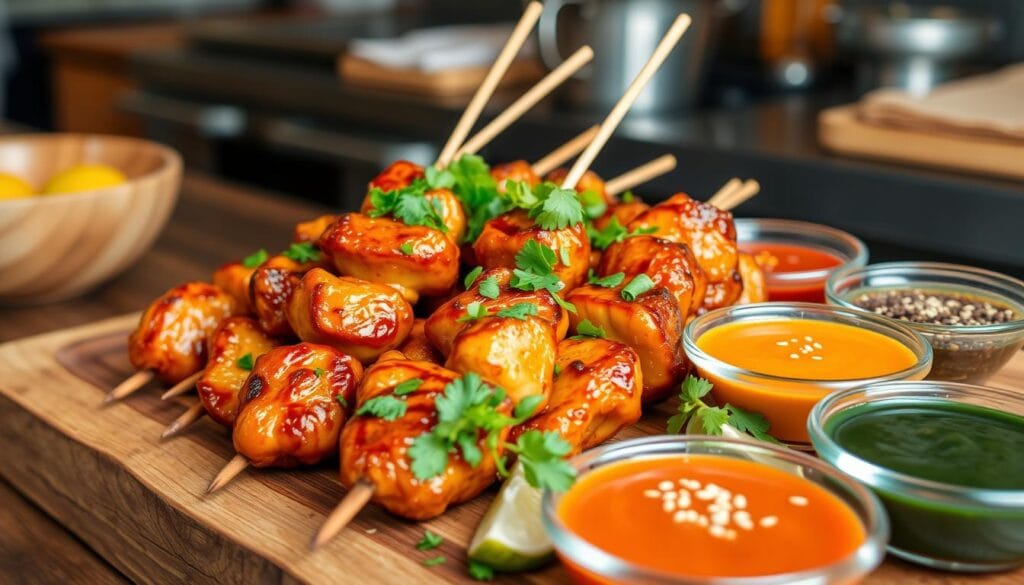 asian chicken skewers