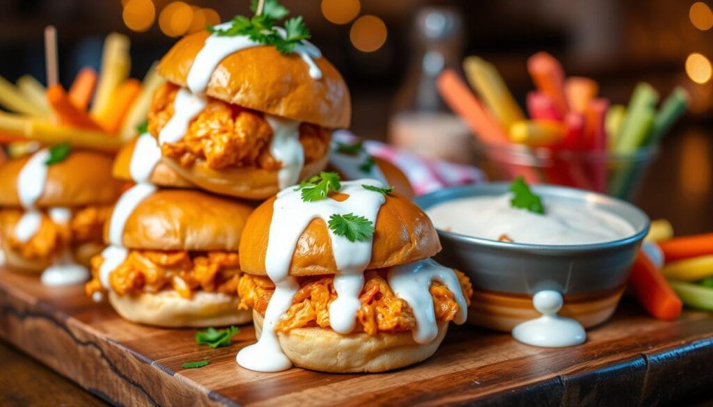 buffalo chicken sliders