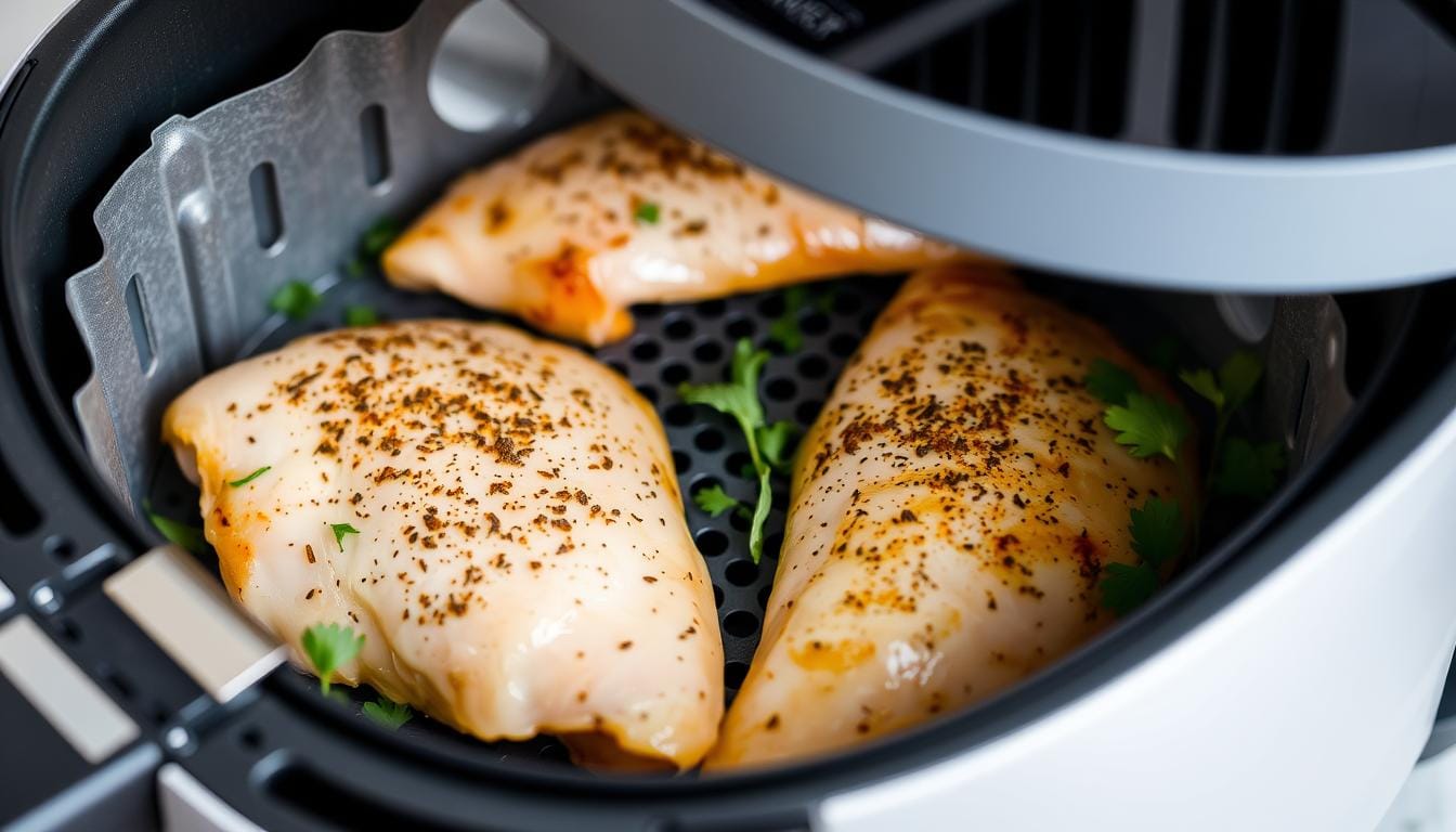 how long to cook thin chicken breast in air fryer